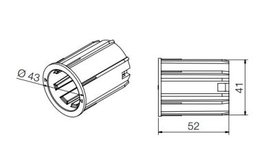NICE 988.21.00 White cap kit for 48 mm Acmeda type roller, for 35 mm motors.