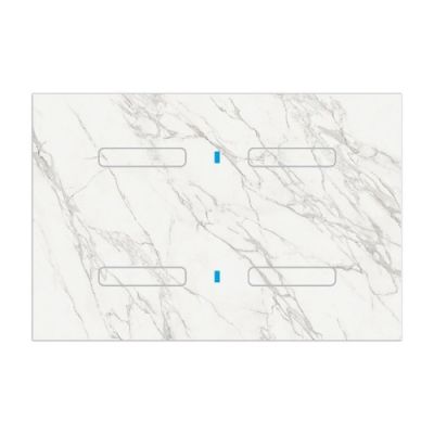 BLUMOTIX BX-F-RWM4N QUBIK MARBLE Cover tastiera vetro 4 Pulsanti 120X8