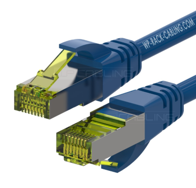 WP RACK WPC-PAT-6ASF050B CAT 6A S-FTP PIMF PATCH CABLE 5 m LS0H BLUE