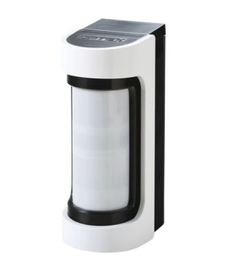 OXVXSRAM VXS-RAM Rivelatore doppio PIR da esterno a basso assorbimentro, 12m 90°, con antimascheramento, corpo nero con coperchio bianco