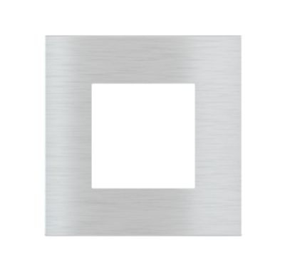 EKINEX EK-DQP-GAG Placca quadrata finestra 45X45 in plastica (colore argento)