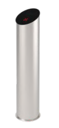 NICE TURNSTILES POST4I Ø204mm column with support for RFID readers and LED indication and tempered glass cover - AISI 304 polished stainless steel