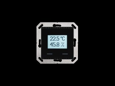 ELSNER 70616 KNX TH-UP Touch- jet black RAL 9005 KNX Temperature/Humidity Sensor with Touch Buttons