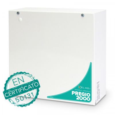 ELMO PREGIO2000 Centrale ibrida cablata/wireless a 104 ingressi in contenitore metallico
