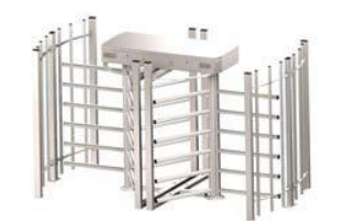 NICE TURNSTILES SPIN4316 Turnstile with cage height 1312 mm with tubular doors - AISI 316 brushed stainless steel