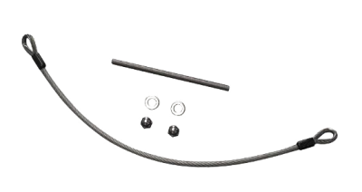 DOMOTIME ASC400SS Cavo anticaduta in acciaio INOX per cancelli a battente - Lunghezza 400mm