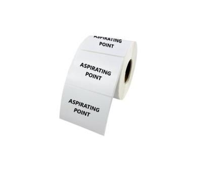 INIM FIRE LABEL23X10 ROLL OF 200 LABELS hole 10mm WRITTEN: “ASPIRATING POINT”