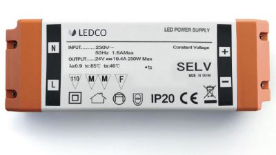 LEDCO TR24250/CL2 24Vdc 250W CL. 2 SELV TRANSFORMER