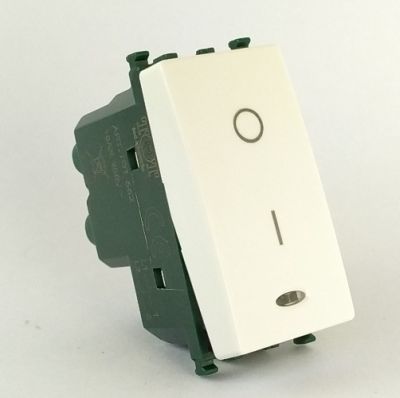 MAPAM 662B Bipolar Warning Switch (16A-250V) Gem 662B White