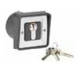 GIBIDI AU01920 Selettore a chiave da incasso Ø60 con cilindro a profilo europeo + 3 chiavi, IP54
