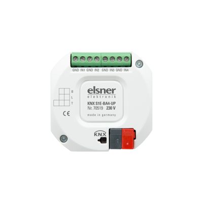 ELSNER 70519 KNX S1E-BA4-UP 230 V KNX Actuator- 1 drive OUT- 4 