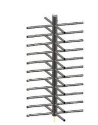 NICE TURNSTILES RTRU90ZIN U-shaped arms with 90° angle for CAGE - Hot dip galvanized and powder coated