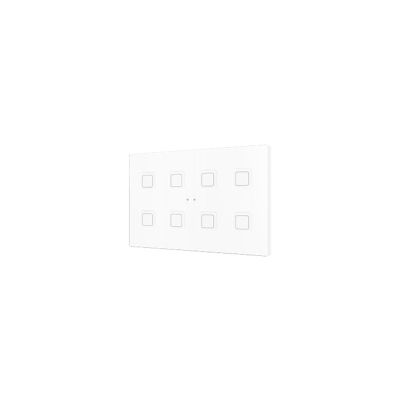 ZENNIO ZVITXLX8W  Backlit capacitive touch switch TECLA XL, 8-button, white