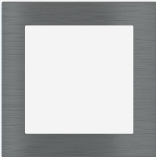 EKINEX EK-DQS-GBS Placca Deep (FF e 71 e 20Venti ) quadrata - METALLO (ALLUMINIO) Titanio