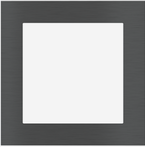 EKINEX EK-PQG-GBU Placca FF/71 (Form/Flank/NF) quadrata in METALLO (ALLUMINIO) - 1 finestra