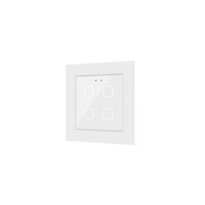 ZENNIO ZVIF55X4V2W  Interruttore tattile capacitivo retroilluminato (55 x 55 mm) 4 tasti, bianco