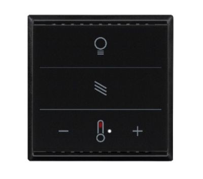 ELSNER 70893 70893 Cala KNX MultiTouch T CH Push Buttons with Function Icons, black