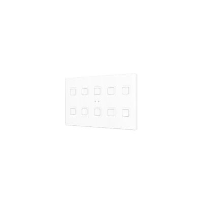 ZENNIO ZVITXLX10W TECLA XL backlit 10-key capacitive touch switch, white