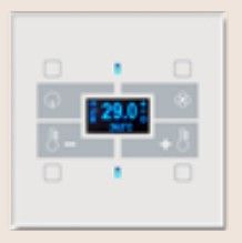 BLUMOTIX BX-F-QWT4 QUBIK BUTTON Glass thermostat cover 4 Buttons 80X80mm White