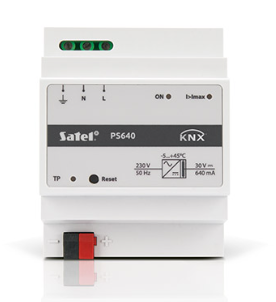 SATEL KNX-PS640 KNX 640 mA bus power supply with system voltage (SELV)
