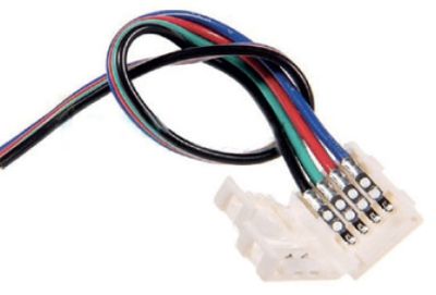 LEDCO CAB810 CONNETTORE SINGOLO STRIP RGB 10 MM. C/CAVO 15 CM.