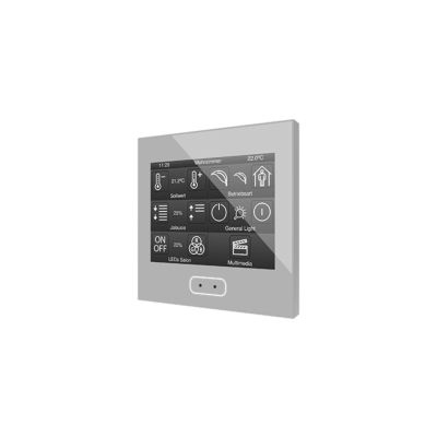 ZENNIO ZVIZ35V2S Capacitive touch panel Z35 with a 3.5” display and humidity probe, silver