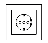 EKINEX EK-PSC-IT-GBQ Frontalino presa IT quadrata (55x55) verniciata effetto METALLO
