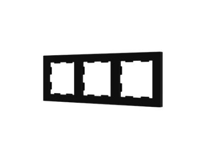 ZENNIO 980000305 ZS55 – Frames for ZS55 switches and sockets, Flat 55 and Tecla 55, 3-gang, anthracite