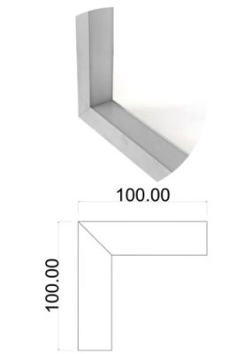 LEDCO CO230P ANGOLO 90 gradi PARETE/SOFFITTO PER PROFILO SCOMPA