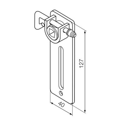 NICE 692.13.00 Adjustable saddle bracket for 10 mm square pin, with release (to be necessarily coupled with art. 525.10013/AX) 