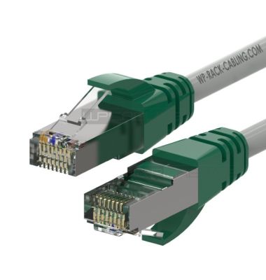WP RACK WPC-PAT-5F070 CAT 5e F-UTP CROSSOVER PATCH CABLE 7.0m GREEN