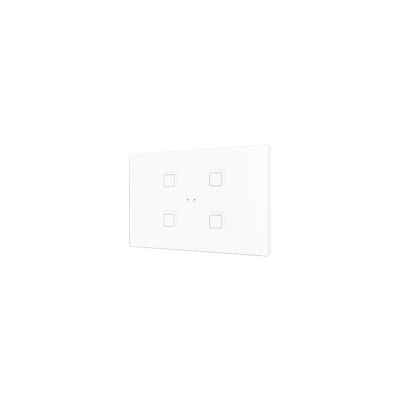 ZENNIO ZVITXLX4W TECLA XL backlit capacitive touch switch 4 keys, white
