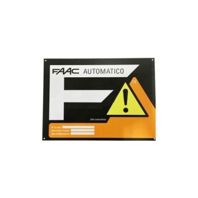 732106 MCF TARGA PER CANCELLO FAAC