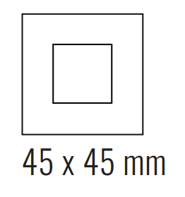 EKINEX EK-DQP-GAA Placca Deep (FF e 71 e 20Venti ) quadrata -Plastica - bianco