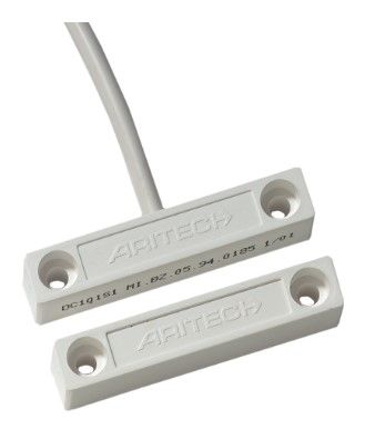 ARITECH INTRUSION DC101R4.7 Open-ended magnetic contact with 15 mm GAP cable. Integrated 4.7 Kohm resistors