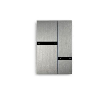 BASALTE 0274-02-01 Fibonacci Quad KNX, alluminio spazzolato