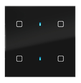 BLUMOTIX BX-F-QB4 QUBIK BUTTON Glass Cover 4 Buttons 80X80mm Black