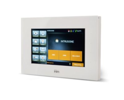 INIM Alien/GB 7-inch Touch Screen user interface on I-Bus with proximity reader
