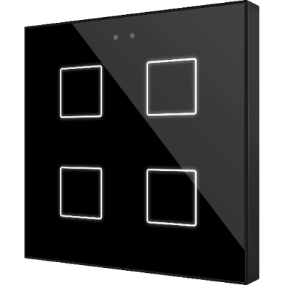 ZENNIO ZVIFR4A FLAT RGB 4. PULSANTE CAPACITIVO IN VETRO -