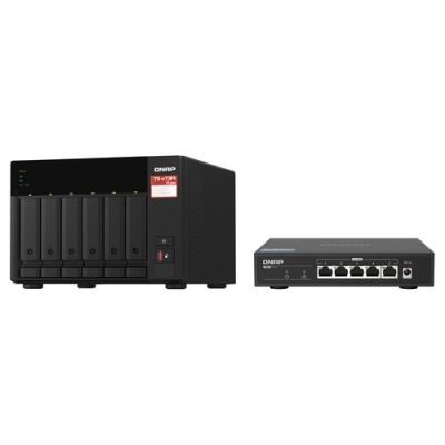 QNAP TS-673A-SW5T BUNDLE TS-673A-8G + QSW-1105-5T