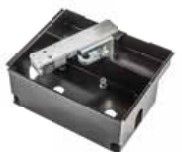GIBIDI AJ49300 Cassetta di fondazione autoportante in acciaio, con finitura in cataforesi, coperchio e leve di sblocco inclusi