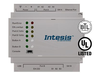 INTESIS INKNXBAC6000000 BACnet IP & MS/TP Client to KNX TP Gateway - 600 points