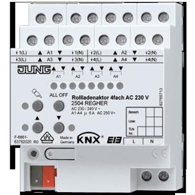 JUNG 2504REGHER KNX roller shutter actuator - 4 channels