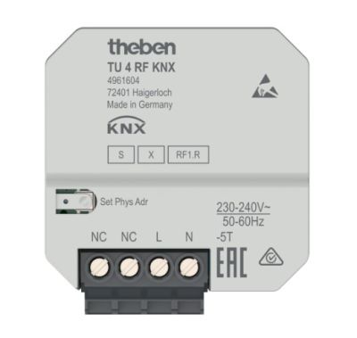 THEBEN 4961604 INTERFACCIA INGRESSI RF DA INCASSO TU 4 RF KNX