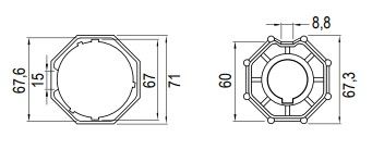GIBIDI AJWSE0067 Corona Ogiva Ø 78 mm (per tenda da sole) MOTORI Ø 55