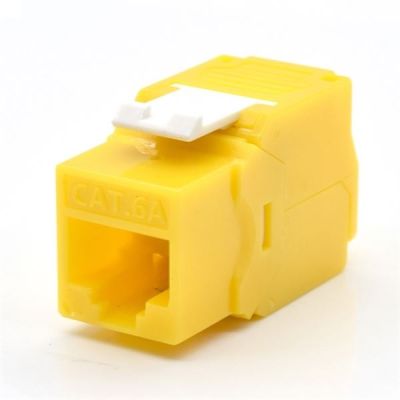 WP RACK WPC-KEY-6AUP-TL/Y CAT 6A, KEYSTONE MODULE, UNSHIELDED, TOOLFREE, YELLOW COLOR