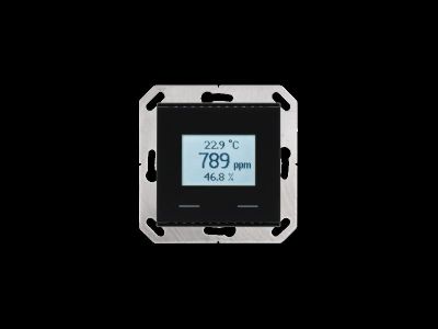 ELSNER 70619 KNX AQS/TH-UP Touch- jet black RAL 9005 KNX Sensor CO2- Temp.- Humidity- Touch Buttons