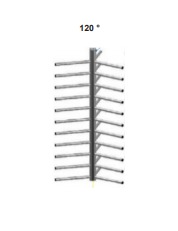 NICE TORNELLI RTRU120316 Braccia ad U con angolazione 120 ° per CAGE - Acciaio inossidabile spazzolato AISI 316