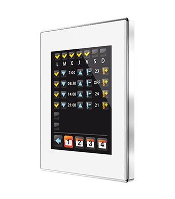 ZENNIO ZVI-Z41LIT-W Touch Z41 Lite, cornice alluminio bianco