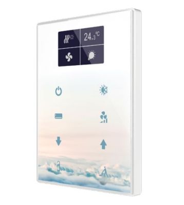 ZENNIO ZVI-TMDD-P Room controller + temperatura, cornice in PVC